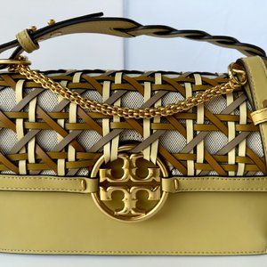 New Tory Burch Women's Miller Basketweave Shoulder Bag Handbag